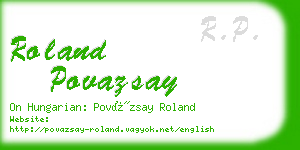 roland povazsay business card